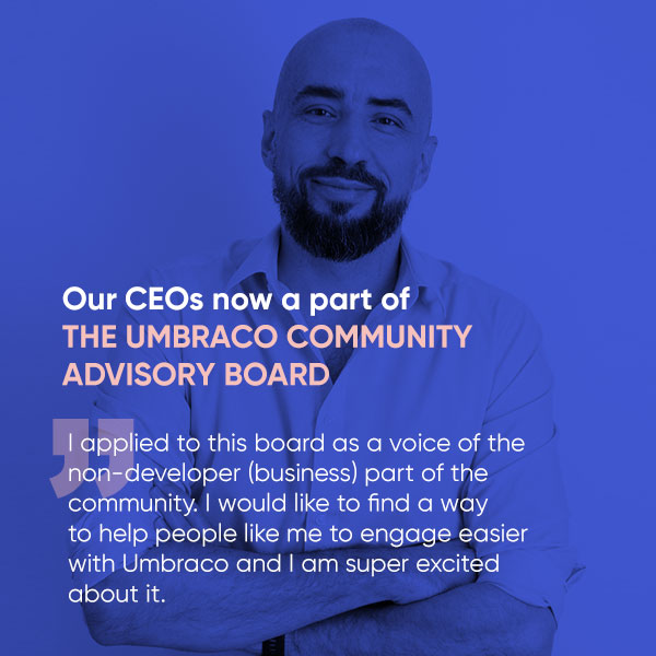 ADHD Interactive CEO Paweł Nienartowicz in Umbraco Community Advisory Board. Learn more about Umbraco Advisory Boards