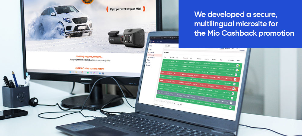 Developing Umbraco website with highly secure forms and mulitlingual functionality for Mio Cashback promotion. Success Story by ADHD Interactive, Umbraco Silver Partner web development agency